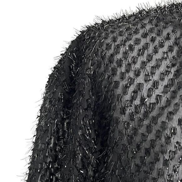 ELLIATT Top Black Cropped Tinsel Holiday Festive Blouse Kadis Size XS - Picture 7 of 13